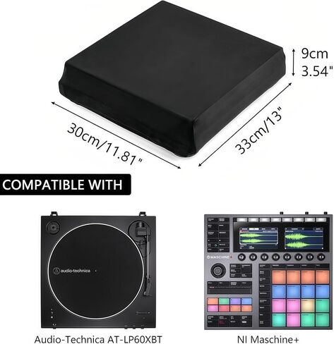 غطاء غبار لجهاز الصوت Musiin متوافق مع Audio-Technica AT-LP60XBT، NI Maschine+، مادة مخملية ناعمة، يوفر حماية ضد الغبار والشعر in Kuwait