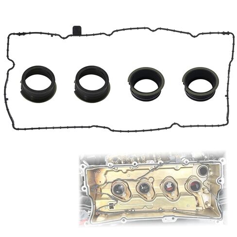 Engine Valve Cover Gasket Set Compatible with Hyundai Kia Vehicle Azera Entourage Santa Fe Sonata Veracruz for Amanti Sedona Sorento 3.3L 3.8L V6 2006-2011 Replace# VS 50750 R VS50750R in Saudi Arabia