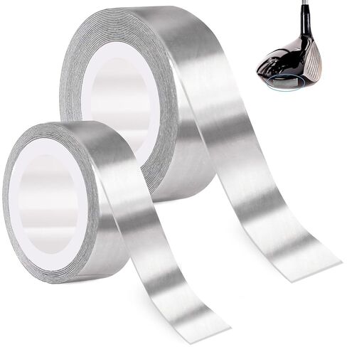 2PCS Golf Lead Tape 1/2" x 42" Roll, 1/2" x 100" Roll, 0.7g per Inch High Density Self-Adhesive Tape for Swing Weight Adjustment on Clubs, Tennis & Pickleball Paddles in Kuwait