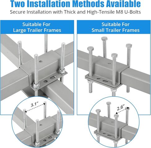 Adjustable 60" Boat Trailer Guide Poles with Lights, 2PCS Rustproof Galvanized Steel with PVC Protection, 63" Height, Flexible Installation for Easy Loading of Ski, Fishing & Sailboats in Kuwait