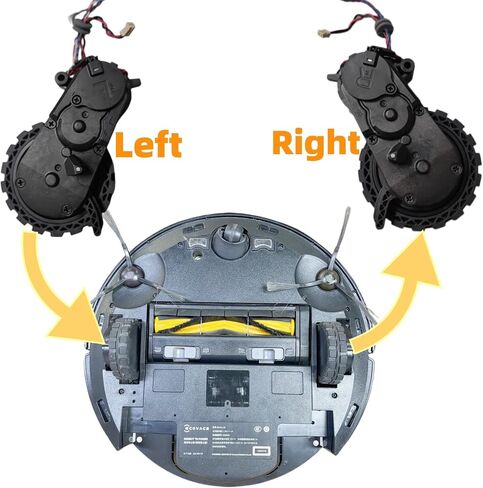 زوج وحدة عجلة القيادة لـ Ecovacs DEEBOT OZMO Yeedi 950 T5 T8 T9 N5 N8 N10 DX65 DJ65 DV35 DVX34 Series Robot Vacuum Cleaner استبدال عجلات القيادة (يسار/يمين) in Kuwait