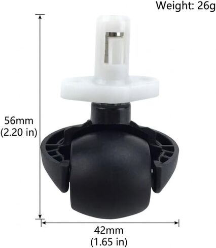 استبدال عجلة العجلات الأمامية الروبوتية المتوافقة مع Shark ION RV850، R85، RV700_N، RV750_N، S87، RV850WV، RV851WV - قطع غيار تجميع العجلات الأمامية العالمية - أسود، عبوة واحدة in Kuwait