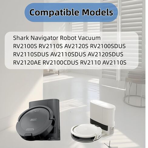 طقم قطع غيار للمكنسة الكهربائية الروبوتية Shark AV2110S | يناسب القرش AV2110S، RV2120AE، RV2100S، RV2110S؛ الأسطوانة، والفرش الجانبية، والمرشحات، والمرشحات المسبقة، وملحقات صيانة الفراغ in Kuwait