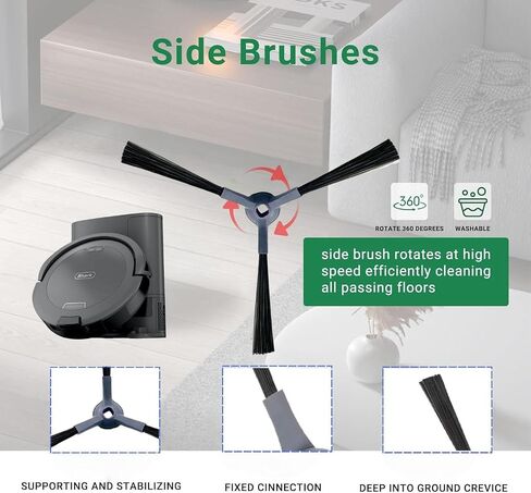 طقم قطع غيار للمكنسة الكهربائية الروبوتية Shark AV2110S | يناسب القرش AV2110S، RV2120AE، RV2100S، RV2110S؛ الأسطوانة، والفرش الجانبية، والمرشحات، والمرشحات المسبقة، وملحقات صيانة الفراغ in Kuwait