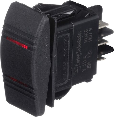 Seachoice Illuminated Contura Rocker Switch, On/Off/On, Black in Kuwait