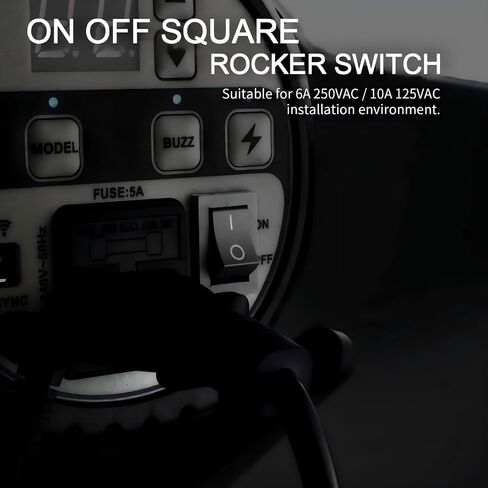 KCD1 12V 2 Pin SPST ON-Off Mini Rocker Toggle Switch, Pre-Wired with T85 Rating, AC 6A/250V 10A/125V for Car Auto Boat - 10-Pack in Kuwait