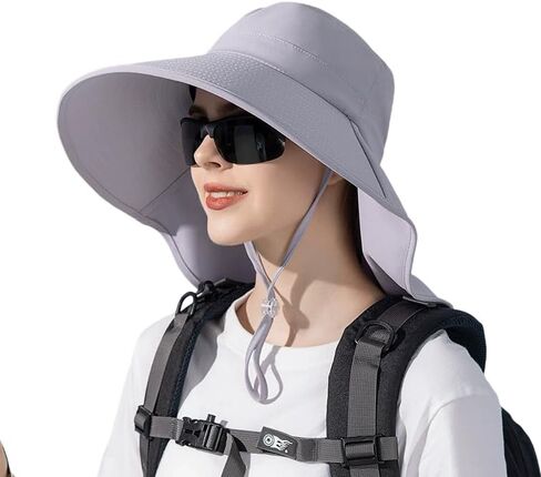 Womenss-Summer-Sun-Hat - Wide-Brim UV-Protection Quick-Dry Beach-Bucket-Hat for Fishing Camping Travel in Kuwait