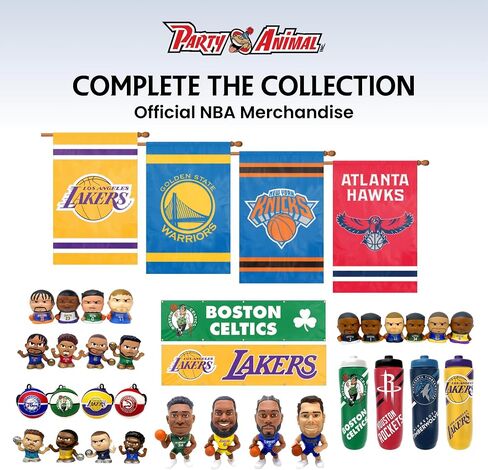 مجموعة هدايا شخصيات الحركة من Party Animal TeenyMates NBA لكرة السلة، 2026 أساطير مع لغز ملعب كرة السلة و12 شخصية TeenyMates in Kuwait