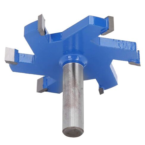 Sorandy 6 Milling Cutter T Slot Router Bit, 12mm Straight Shank Grooving Tool, Anti Backlash Cutting Tool with High Temperature Coating, Ideal for Wood Fiberboard Plywood in Kuwait