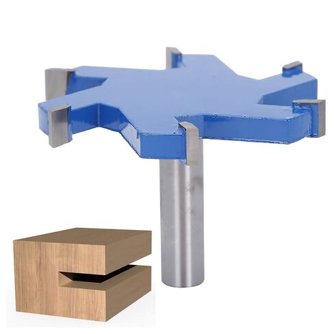 Sorandy 6 Milling Cutter T Slot Router Bit, 12mm Straight Shank Grooving Tool, Anti Backlash Cutting Tool with High Temperature Coating, Ideal for Wood Fiberboard Plywood in Kuwait