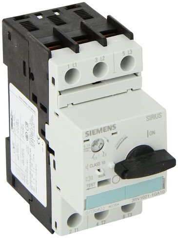 Siemens 3RV1021-1GA10 Manual Starter and Enclosure, Open Type, 4.5-6.3 FLA Adjustment Range in Kuwait