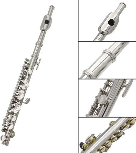 C Key Piccolo Flute، مع حافظة صلبة، قضيب تنظيف، قماش، آلة موسيقية بيكولو، صوت مضمون، أداة بيكولو للطلاب المبتدئين in Kuwait