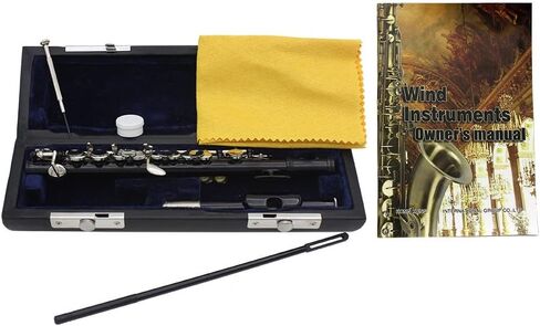 Piccolo Instrument 16 Key of C Piccolo, with Hard Case, Cleaning Rod, Cloth, Guarantee Sound, Piccolo Musical Instrument, for Beginners Students in Saudi Arabia