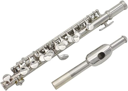 C Key Piccolo Flute, with Hard Case, Cleaning Rod, Cloth, Piccolo Musical Instrument, Guarantee Sound, for Beginners Students in Kuwait