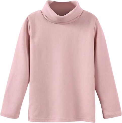 Boys Girls Turtleneck Kids Mock Neck Long Sleeve Pullover Toddler Fall Winter Compy Undershirt Soft Cotton Tops Pullover in Kuwait