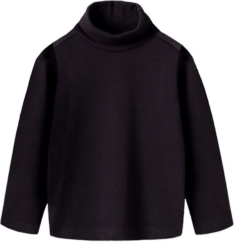Kids Girls Cotton Turtleneck Sweater Toddler Solid Long Sleeve High Neck Tops Kids Fall Warmth Thickened Blouse Pullover in Kuwait