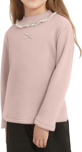 الفتيات المخملية سترة Crewneck لينة سليم صالح كم طويل البلوز طفل دافئ طبقة قاعدة عادية تي شيرت تيز سترة الملابس in Kuwait