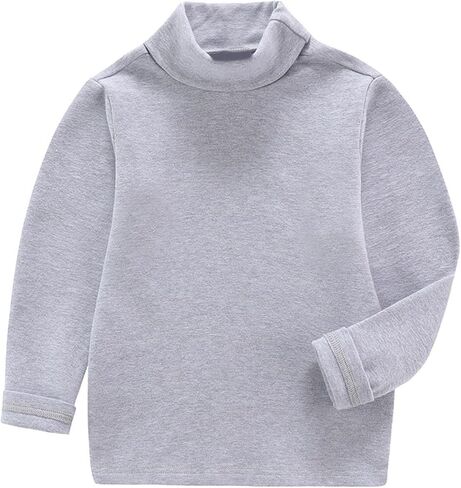 Kids Girls Cotton Turtleneck Sweater Toddler Solid Long Sleeve High Neck Tops Kids Fall Warmth Thickened Blouse Pullover in Kuwait
