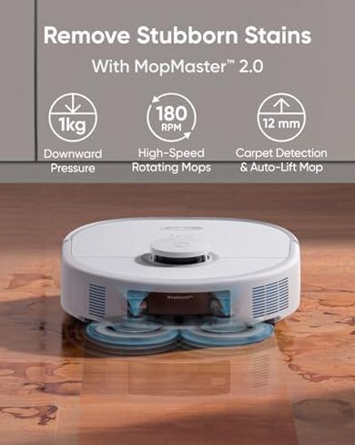 مكنسة eufy X10 Pro Omni Robot باللون الأبيض + 6 أكياس غبار ذات سعة كبيرة in Kuwait