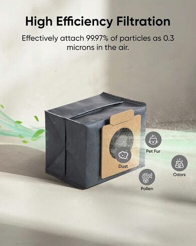 مكنسة eufy X10 Pro Omni Robot باللون الأبيض + 6 أكياس غبار ذات سعة كبيرة in Kuwait