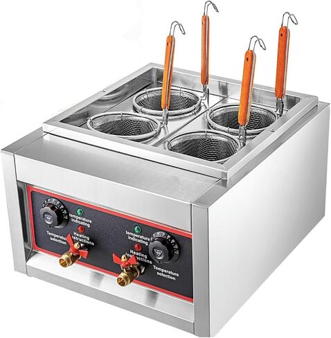 4 Hole Noodle Vegetables Cooking Machine,4000W Stainless Steel Commercial Pasta Cooker,Electric Pasta Cooking Machine,for Restaurant in Kuwait