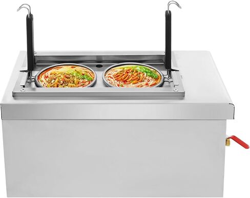 Electric Pasta Cooker,Commercial Pasta Cooker,With 2 Strainers,Adjustable Temperature Noodle Machine,For Spaghetti, Ramen in Kuwait