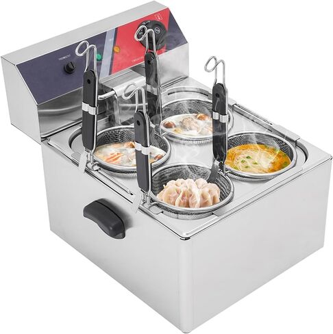 Stainless Steel Commercial Noodle Cooker, Electric Pasta Machine,Desktop Pasta Maker,With Basket, For Restaurants & Home Use in Kuwait