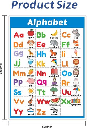 Joyvistalen Alphabet, Numbers 1-100, Laminated Educational Poster Chart(11.22x8.27inch) in Kuwait