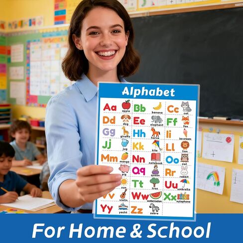 Joyvistalen Alphabet, Numbers 1-100, Laminated Educational Poster Chart(11.22x8.27inch) in Kuwait