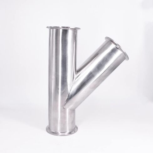 76mm Pipe OD 3" Tri Clamp Oblique Y Shaped 3 Way SUS 304 Stainless Fitting Spliter Beer Wine Plumbing Fittings in Kuwait