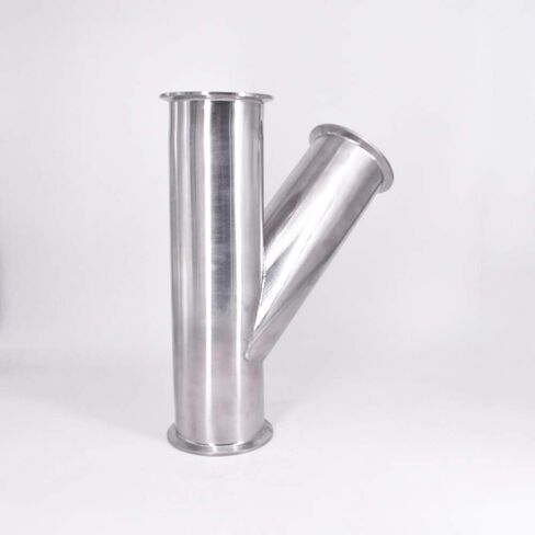 76mm Pipe OD 3" Tri Clamp Oblique Y Shaped 3 Way SUS 304 Stainless Fitting Spliter Beer Wine Plumbing Fittings in Kuwait