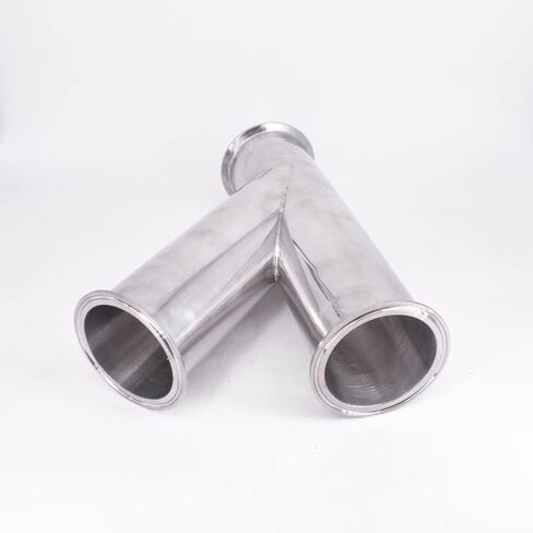 76mm Pipe OD 3" Tri Clamp Oblique Y Shaped 3 Way SUS 304 Stainless Fitting Spliter Beer Wine Plumbing Fittings in Kuwait