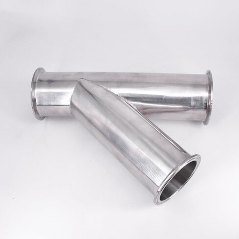 76mm Pipe OD 3" Tri Clamp Oblique Y Shaped 3 Way SUS 304 Stainless Fitting Spliter Beer Wine Plumbing Fittings in Kuwait