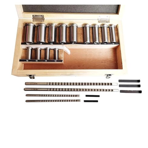 22pcs Metric System Keyway Broach Set, Bushing Shim Set 12-30 HSS Keyway Tool Knife for CNC Machine Precision Engineering in Kuwait