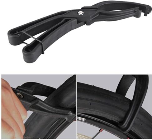 Bike Tire Repair Pliers Durable Plastic Install & Removal Clamp Repair Tool for Tires Below 1.8 Inches(Black) in Kuwait