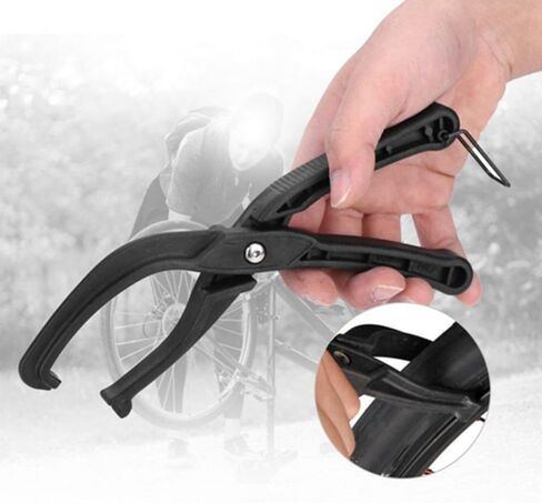 Bike Tire Repair Pliers Durable Plastic Install & Removal Clamp Repair Tool for Tires Below 1.8 Inches(Black) in Kuwait