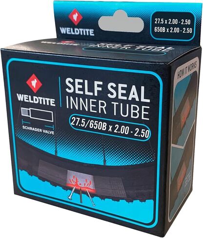 WELDTITE Self Sealing Bike Inner Tube - Enhanced Durability - 27.5"/650B x 2.00-2.50, Schrader Valve in Kuwait
