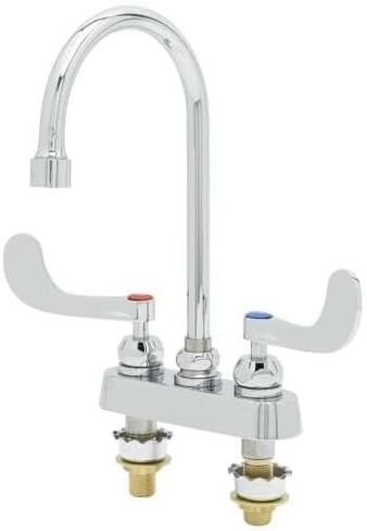 T&S Brass, B-1141-XSCR4V22, Workboard Faucet, 4" Deck Mount, 6" Swiv in Kuwait