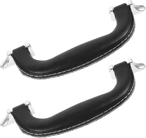 2pcs Replacement Plastic Handles for Guitar Cases and Suitcases with Comfortable Grip and Artificial Leather Material, Multi-use Folding Case Handles for DIY Projects in Kuwait