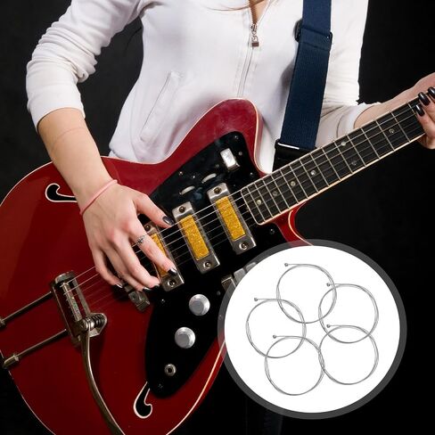 12 PCS Guitar Strings Electric 2 Full Sets Guitar Strings | Electric 6 String Set Steel Core Guitars String Including E-1st B-2nd G-3rd D-4th A-5th E-6th in Kuwait