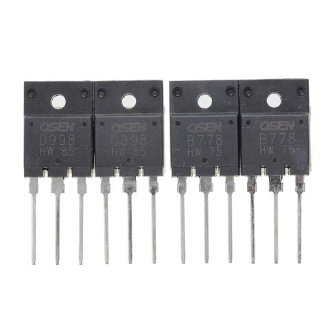 2 زوج B778 (2SB778 KTB778) + D998 (2SD998 KTD998) NPN PNP سيليكون الطاقة الترانزستور TO-3PF 120V 10A 100W hFE:80-160 in Kuwait