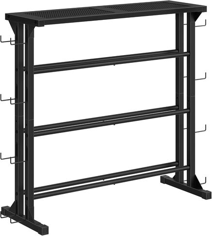 HOOBRO Dumbbell Rack - 4 Tiers Weight Rack for Home Gym, Heavy Duty Weight Storage Racks for Dumbells, Kettlebells, Barbells, Space-Saving Dumbbell Storage Stand Holder with Side Hooks, Black BK87CJ01N1 in Kuwait