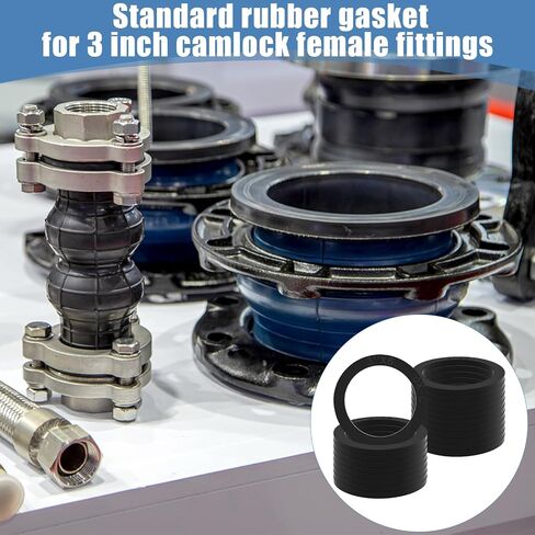 20 Pack 3 Inch Camlock Gasket Fitting, Heavy Duty Nitrile Rubber Hose Gasket Seal Washer for Female Coupler Cam Groove Replacement in Kuwait
