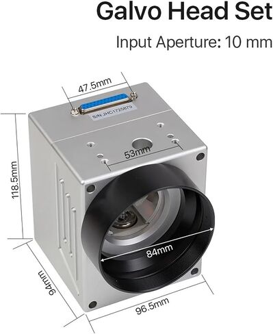 1064nm FiberScanning Galvo Head Input Aperture10mm Galvanometer Scanner with Power Supply Set in Kuwait