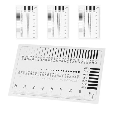 4pcs Precision Measuring Instruments Set with Measurement Film and Defect Comparison Card for High Precision Diameter and Crack Measurement in Manufacturing and Construction in Kuwait