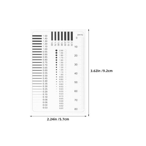 4pcs Precision Measuring Instruments Set with Measurement Film and Defect Comparison Card for High Precision Diameter and Crack Measurement in Manufacturing and Construction in Kuwait