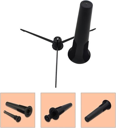 BESPORTBLE Foldable Portable Soprano for Saxophone Stand B-key Sturdy with Simple and Delicate Design Black Plastic and Iron for Music Performance in Kuwait