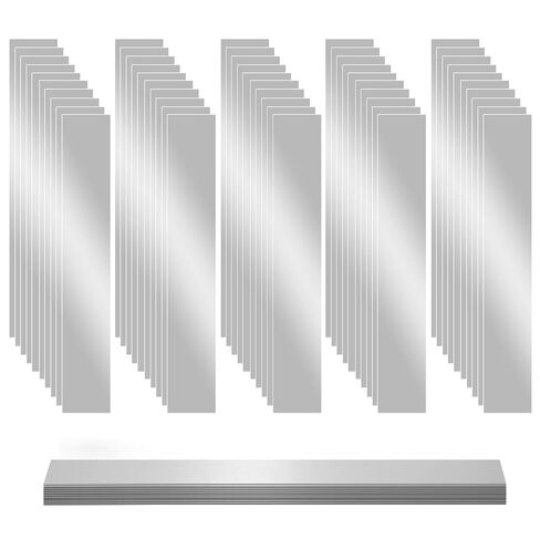 OLYCRAFT 66Pcs 11 Sizes Shim Stock Assortment Metal Shim Stock 304 Stainless Steel Strips 6x1 Inch Rectangle Stainless Steel Strips for DIY Craft Home Kitchen Gap Filler Tools in Kuwait