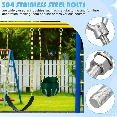 4 Pack 1/2"x 8" Stainless Steel Eye Bolts with Nuts Heavy Duty Eye Bolts for Rigging Anchoring Pulling Pushing, Anti Rust 304 Marine Grade in Kuwait