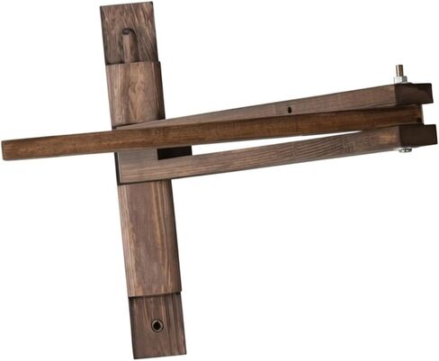 Qianly Lamp Bracket Wooden Hanging Rope Pendant Light Mount Adjustable Folding Arm Minimalist Rustic Style Suitable for Home Decor, Style B in Kuwait